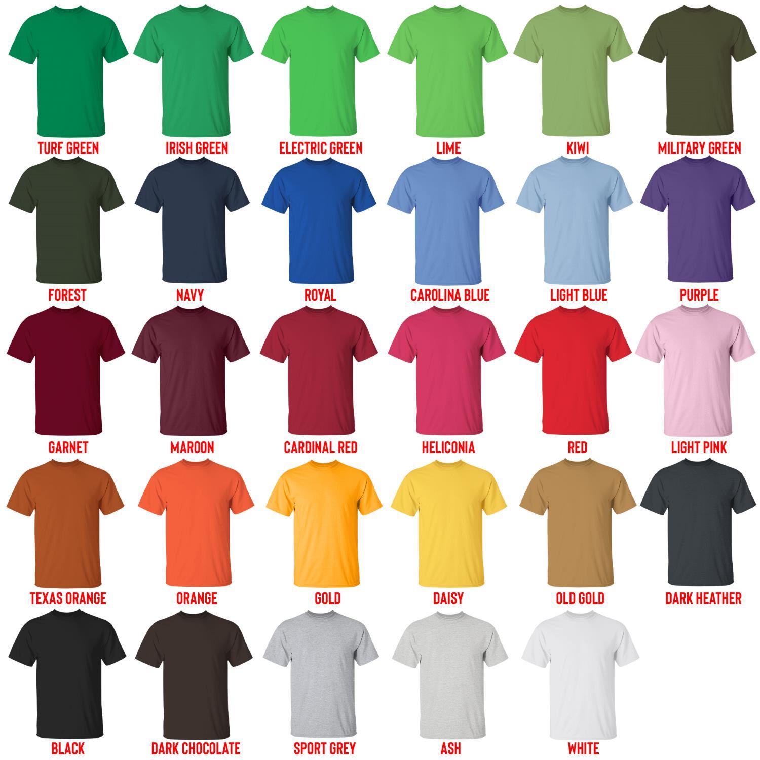t shirt color chart - Black Clover Merch