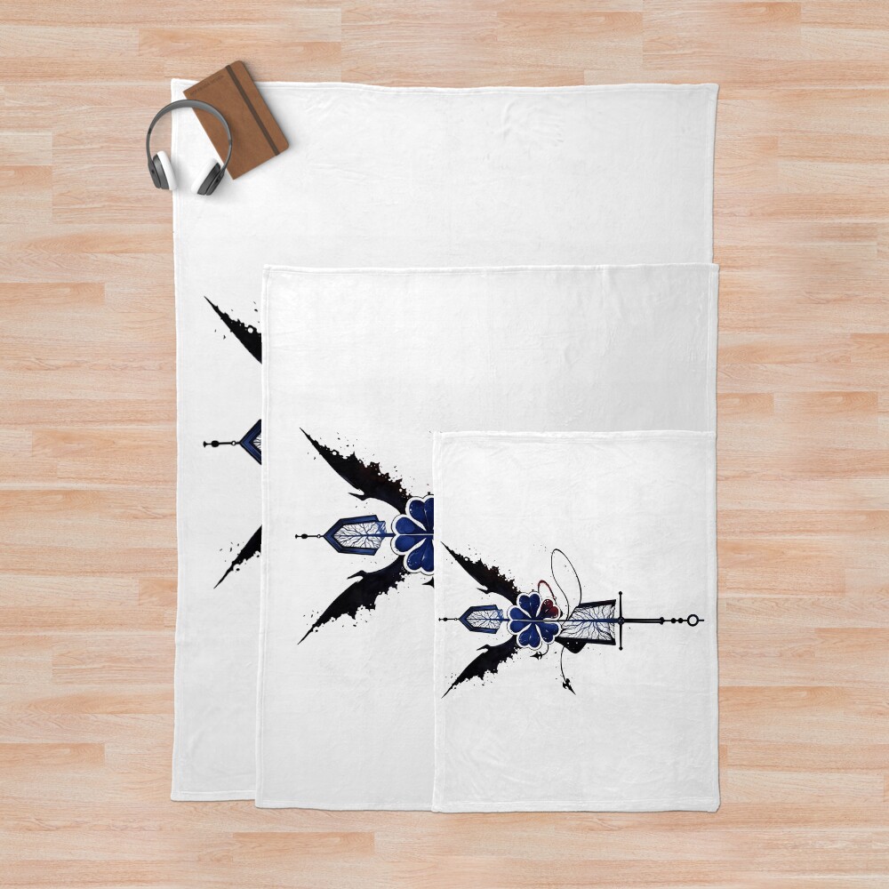 Black Clover Black Sword Throw Blanket - Image 3