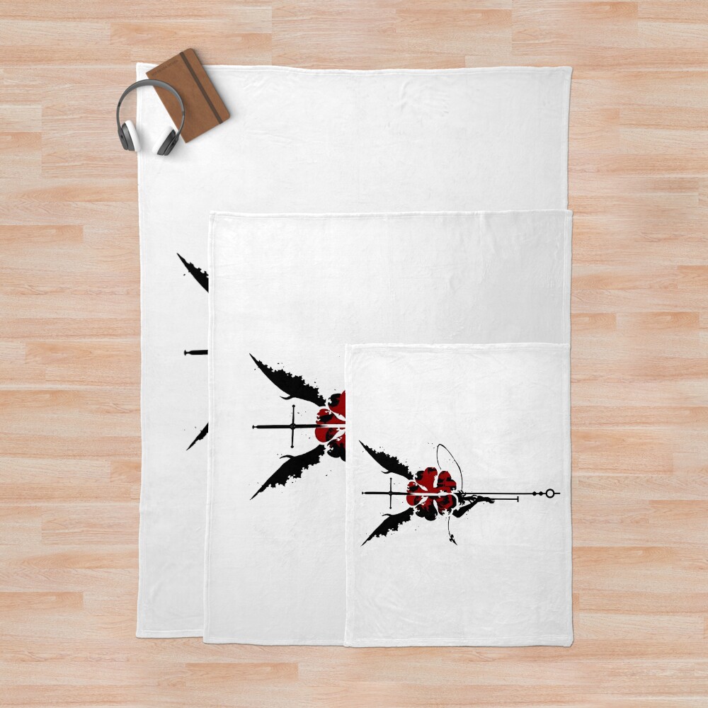 Black Clover Black Sword Throw Blanket - Image 6