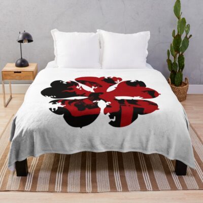 Black Clover Red & Black Clover Throw Blanket