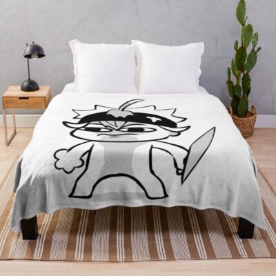 Black Clover Asta Sticker Throw Blanket