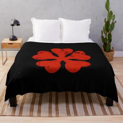 Black Clover Red Clover Throw Blanket