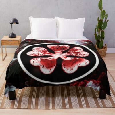 Black Clover Clover Throw Blanket
