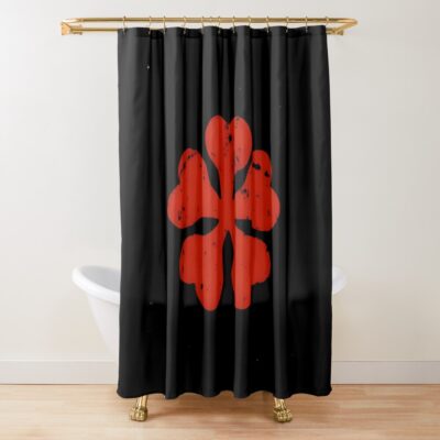 Black Clover Red Clover Shower Curtain