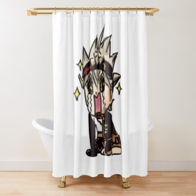 Black Clover Asta Chibi Shower Curtain