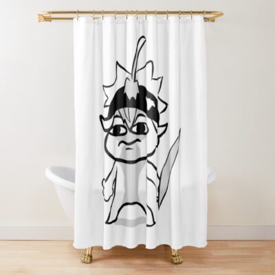 Black Clover Asta Sticker Shower Curtain